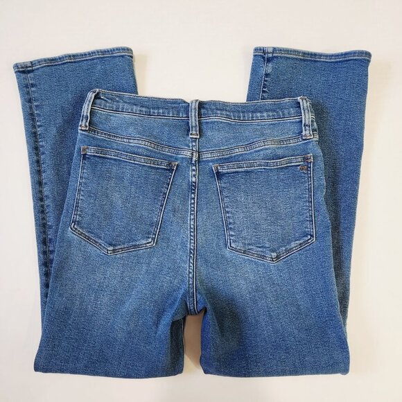 Madewell Cali Demi Boot Cut Jeans 27 Medium Wash Blue Mid Rise Cropped Stretch - Picture 9 of 11